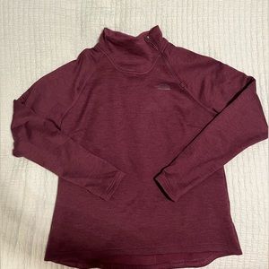 The North Face Ladies quarter zip sweatshirt in dark purple